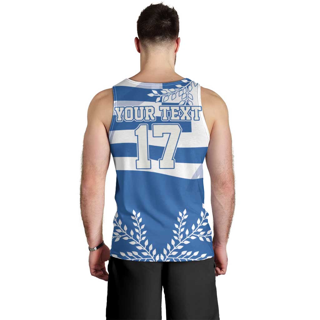 Custom Greece Basketball Men Tank Top Sporty Style with Laurel