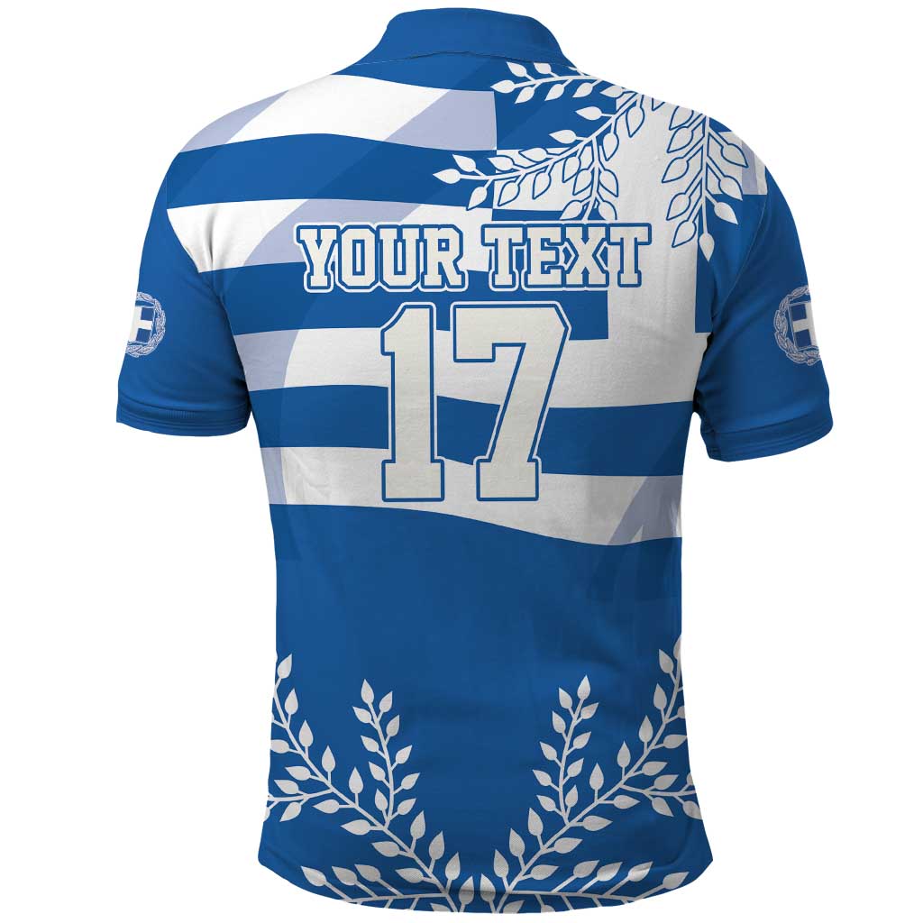 Custom Greece Basketball Polo Shirt Sporty Style with Laurel