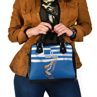 Custom Greece Basketball Shoulder Handbag Sporty Style with Laurel