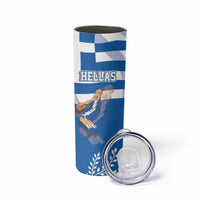 Custom Greece Basketball Skinny Tumbler Sporty Style with Laurel