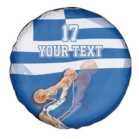 Custom Greece Basketball Spare Tire Cover Sporty Style with Laurel