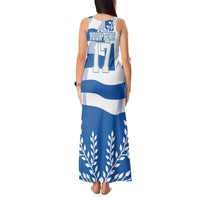 Custom Greece Basketball Tank Maxi Dress Sporty Style with Laurel