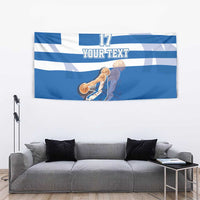 Custom Greece Basketball Tapestry Sporty Style with Laurel