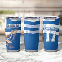 Custom Greece Basketball Tumbler Cup Sporty Style with Laurel