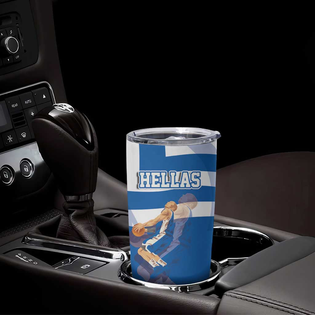Custom Greece Basketball Tumbler Cup Sporty Style with Laurel