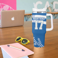 Custom Greece Basketball Tumbler With Handle Sporty Style with Laurel