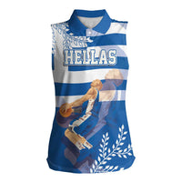 Custom Greece Basketball Women Sleeveless Polo Shirt Sporty Style with Laurel