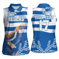 Custom Greece Basketball Women Sleeveless Polo Shirt Sporty Style with Laurel