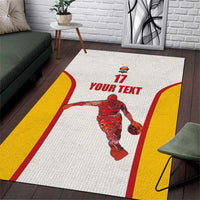 Custom Espana Basketball Spain Area Rug Baloncesto Come on La Roja White Style