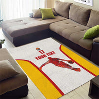 Custom Espana Basketball Spain Area Rug Baloncesto Come on La Roja White Style