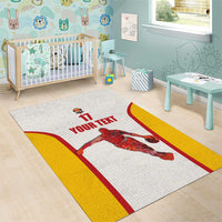 Custom Espana Basketball Spain Area Rug Baloncesto Come on La Roja White Style