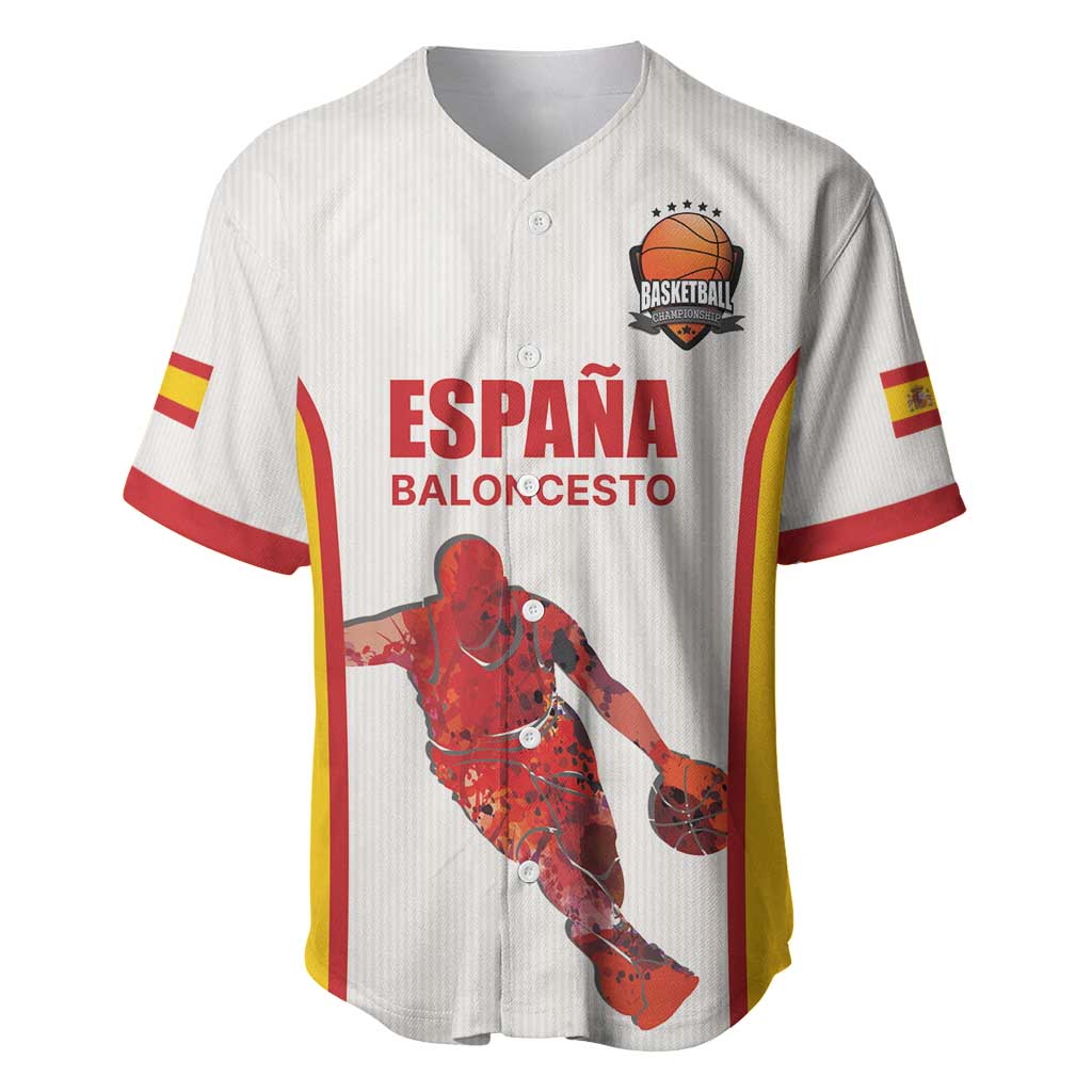 Custom Espana Basketball Spain Baseball Jersey Baloncesto Come on La Roja White Style