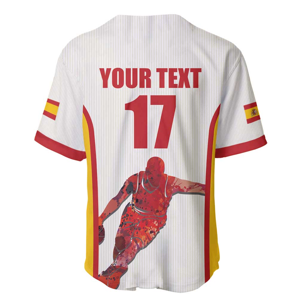 Custom Espana Basketball Spain Baseball Jersey Baloncesto Come on La Roja White Style