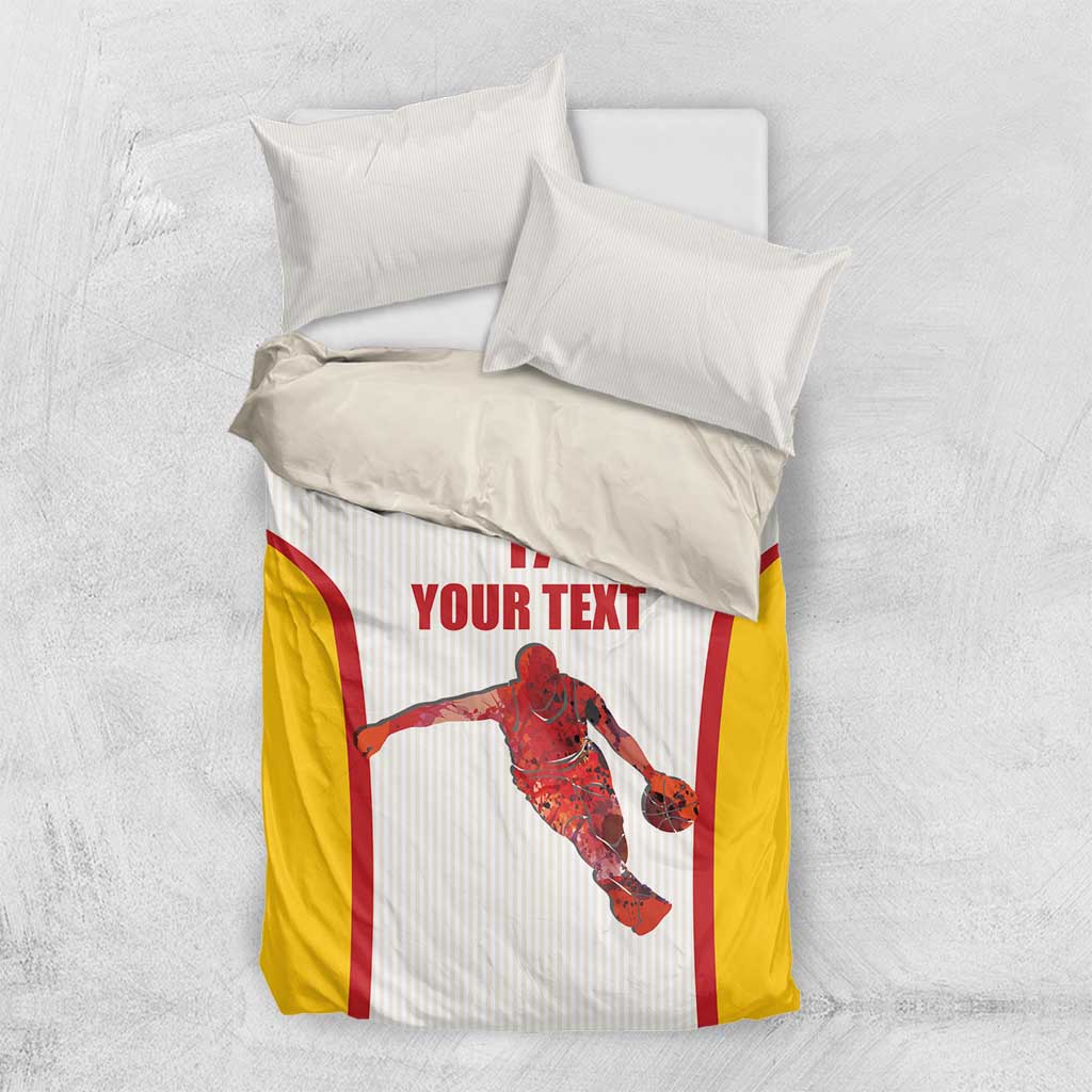 Custom Espana Basketball Spain Bedding Set Baloncesto Come on La Roja White Style