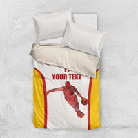 Custom Espana Basketball Spain Bedding Set Baloncesto Come on La Roja White Style