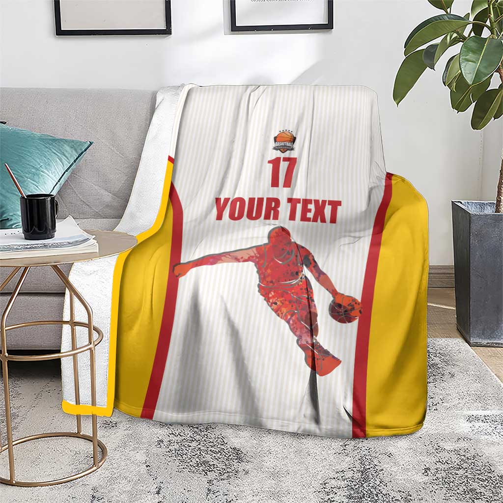 Custom Espana Basketball Spain Blanket Baloncesto Come on La Roja White Style