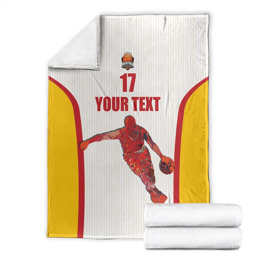 Custom Espana Basketball Spain Blanket Baloncesto Come on La Roja White Style