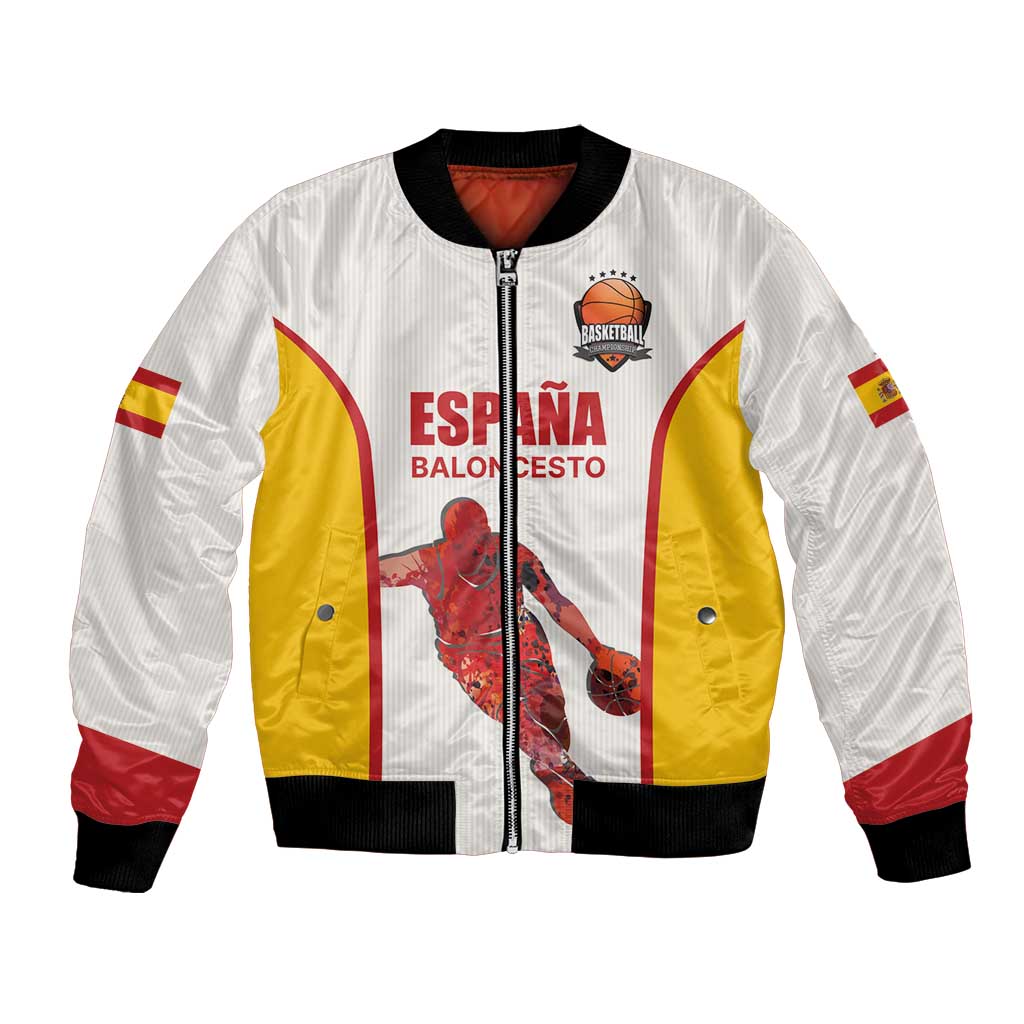 Custom Espana Basketball Spain Bomber Jacket Baloncesto Come on La Roja White Style