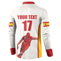 Custom Espana Basketball Spain Button Sweatshirt Baloncesto Come on La Roja White Style