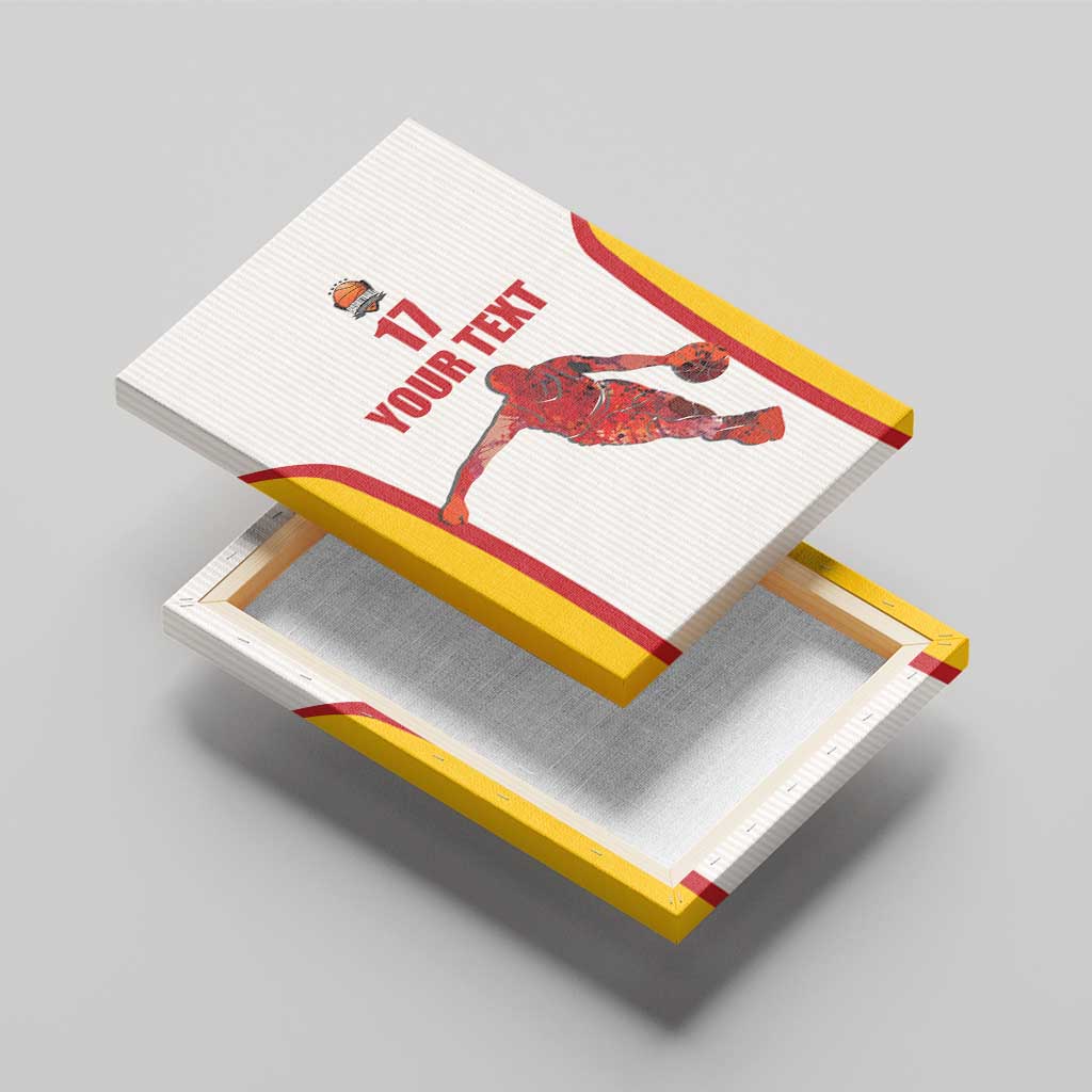 Custom Espana Basketball Spain Canvas Wall Art Baloncesto Come on La Roja White Style