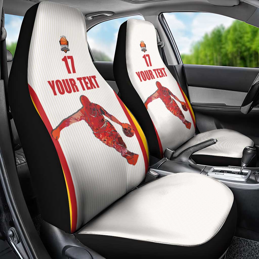 Custom Espana Basketball Spain Car Seat Cover Baloncesto Come on La Roja White Style