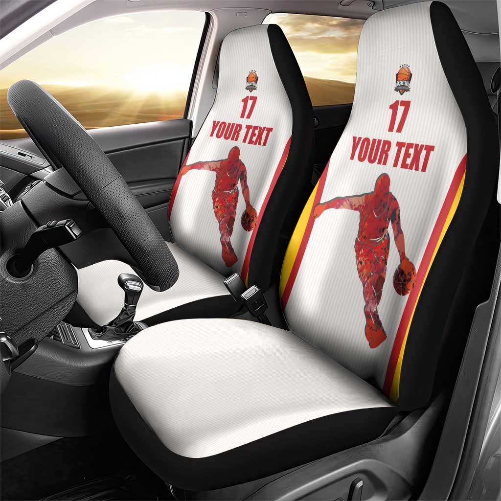 Custom Espana Basketball Spain Car Seat Cover Baloncesto Come on La Roja White Style