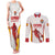 Custom Espana Basketball Spain Couples Matching Tank Maxi Dress and Long Sleeve Button Shirt Baloncesto Come on La Roja White Style