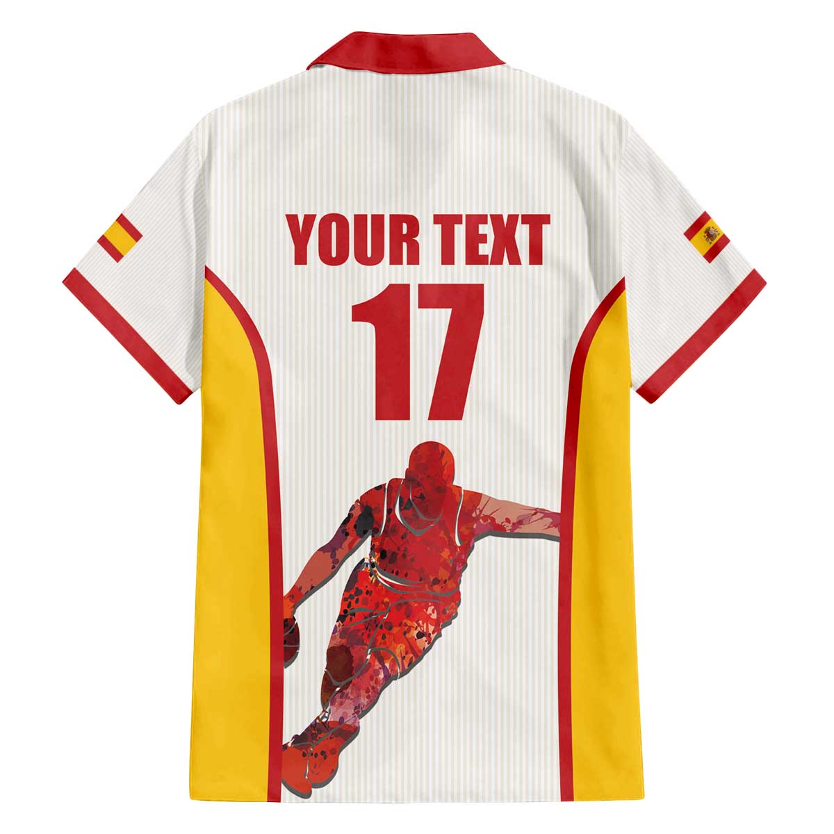 Custom Espana Basketball Spain Family Matching Off The Shoulder Long Sleeve Dress and Hawaiian Shirt Baloncesto Come on La Roja White Style