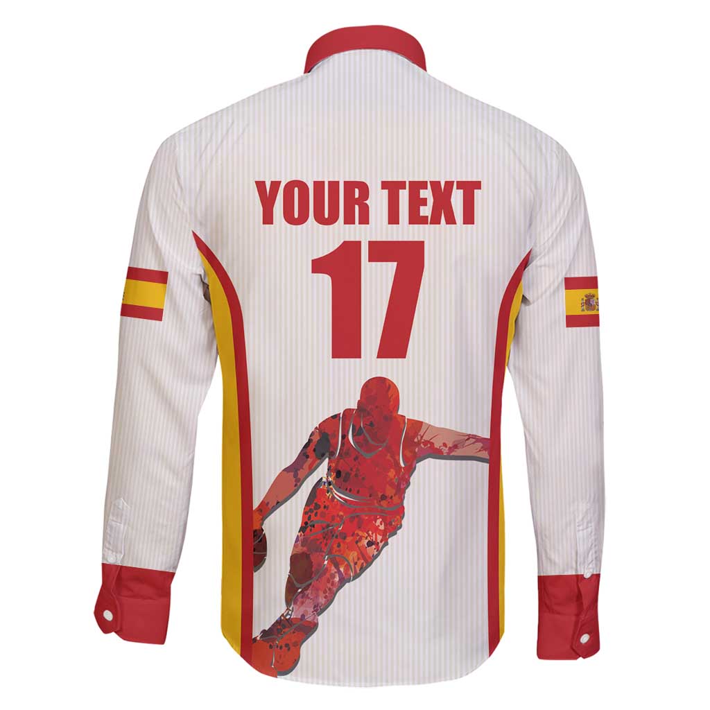 Custom Espana Basketball Spain Family Matching Off Shoulder Maxi Dress and Hawaiian Shirt Baloncesto Come on La Roja White Style