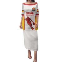 Custom Espana Basketball Spain Family Matching Puletasi and Hawaiian Shirt Baloncesto Come on La Roja White Style
