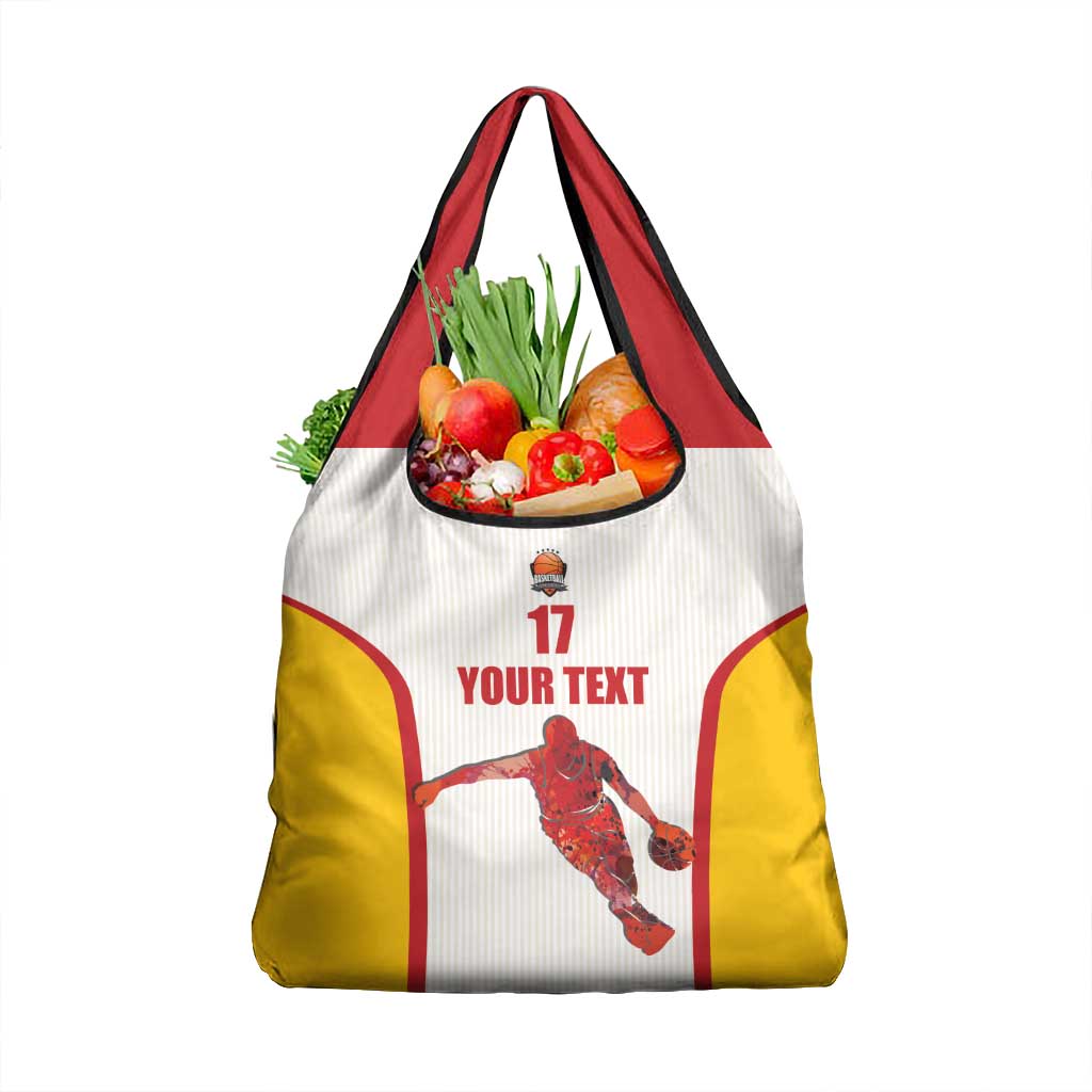Custom Espana Basketball Spain Grocery Bag Baloncesto Come on La Roja White Style
