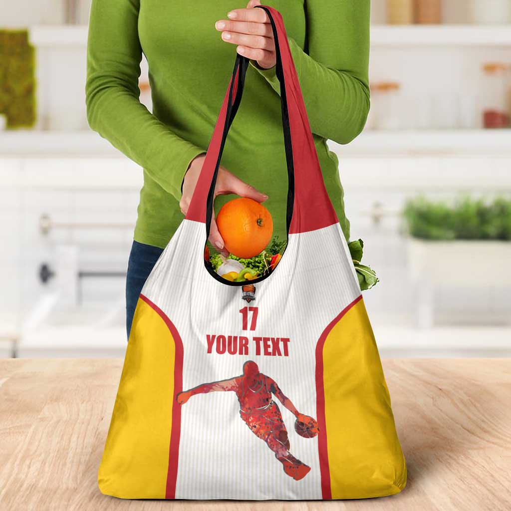 Custom Espana Basketball Spain Grocery Bag Baloncesto Come on La Roja White Style