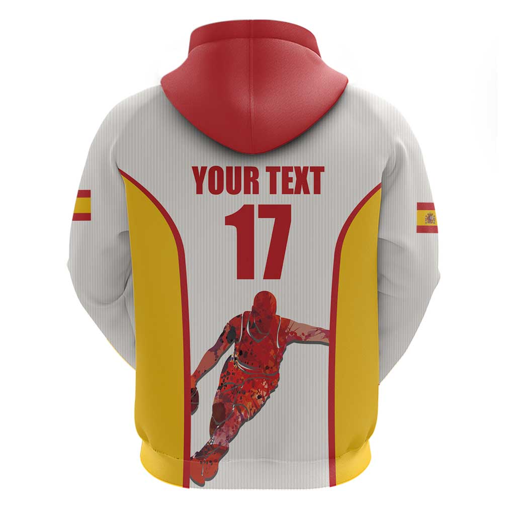 Custom Espana Basketball Spain Hoodie Baloncesto Come on La Roja White Style