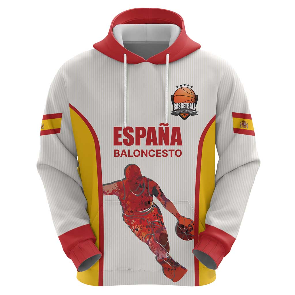 Custom Espana Basketball Spain Hoodie Baloncesto Come on La Roja White Style
