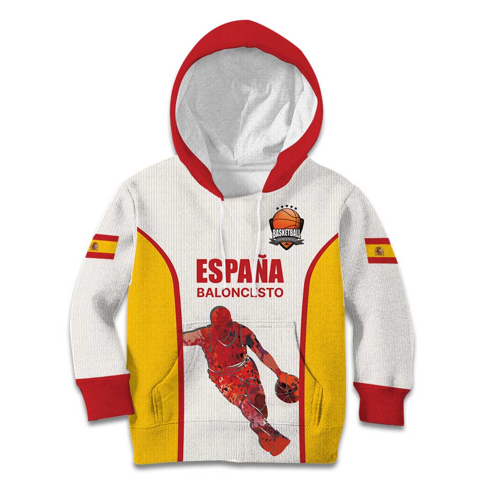 Custom Espana Basketball Spain Kid Hoodie Baloncesto Come on La Roja White Style