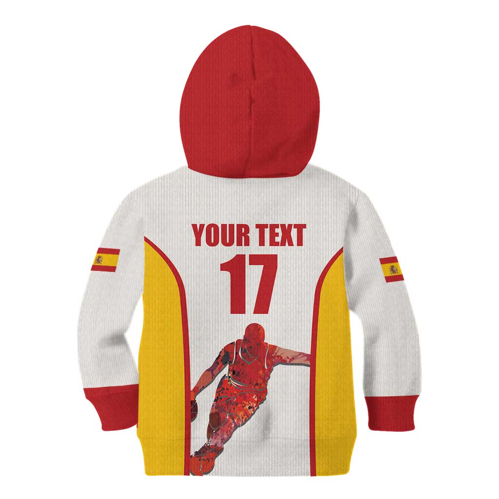 Custom Espana Basketball Spain Kid Hoodie Baloncesto Come on La Roja White Style
