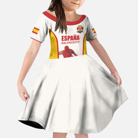 Custom Espana Basketball Spain Kid Short Sleeve Dress Baloncesto Come on La Roja White Style