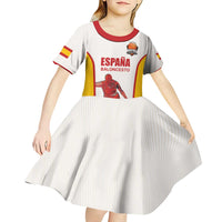 Custom Espana Basketball Spain Kid Short Sleeve Dress Baloncesto Come on La Roja White Style