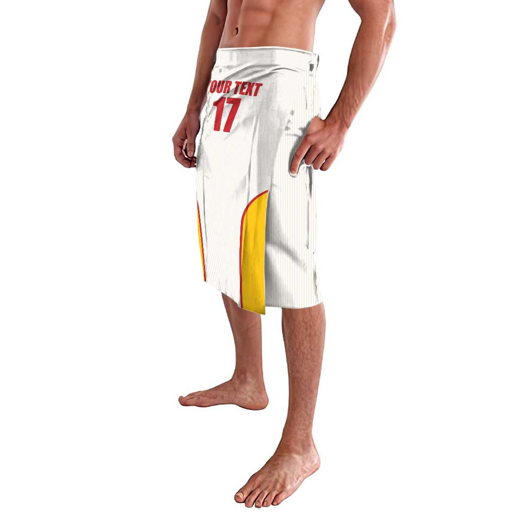 Custom Espana Basketball Spain Lavalava Baloncesto Come on La Roja White Style