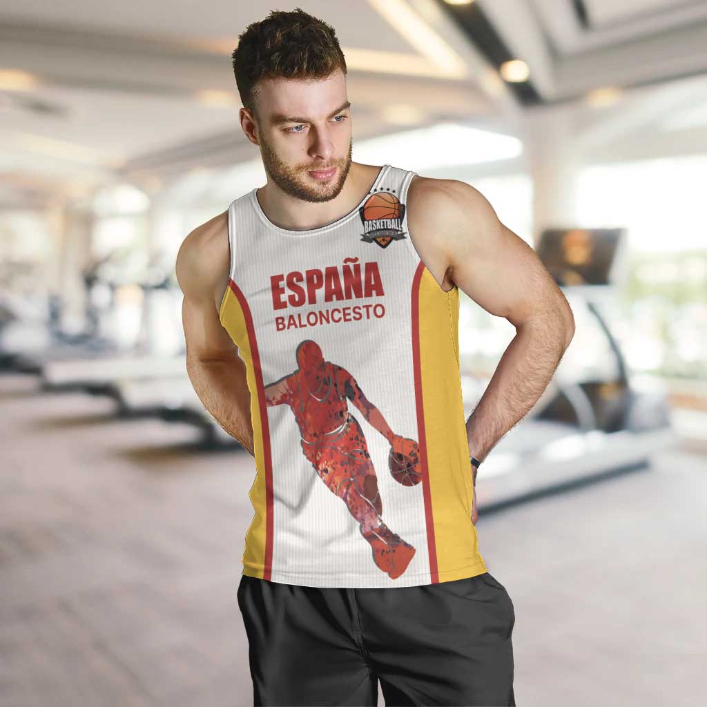Custom Espana Basketball Spain Men Tank Top Baloncesto Come on La Roja White Style