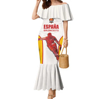 Custom Espana Basketball Spain Mermaid Dress Baloncesto Come on La Roja White Style