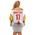 Custom Espana Basketball Spain Off Shoulder Short Dress Baloncesto Come on La Roja White Style