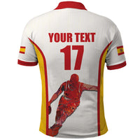 Custom Espana Basketball Spain Polo Shirt Baloncesto Come on La Roja White Style