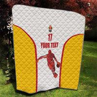 Custom Espana Basketball Spain Quilt Baloncesto Come on La Roja White Style