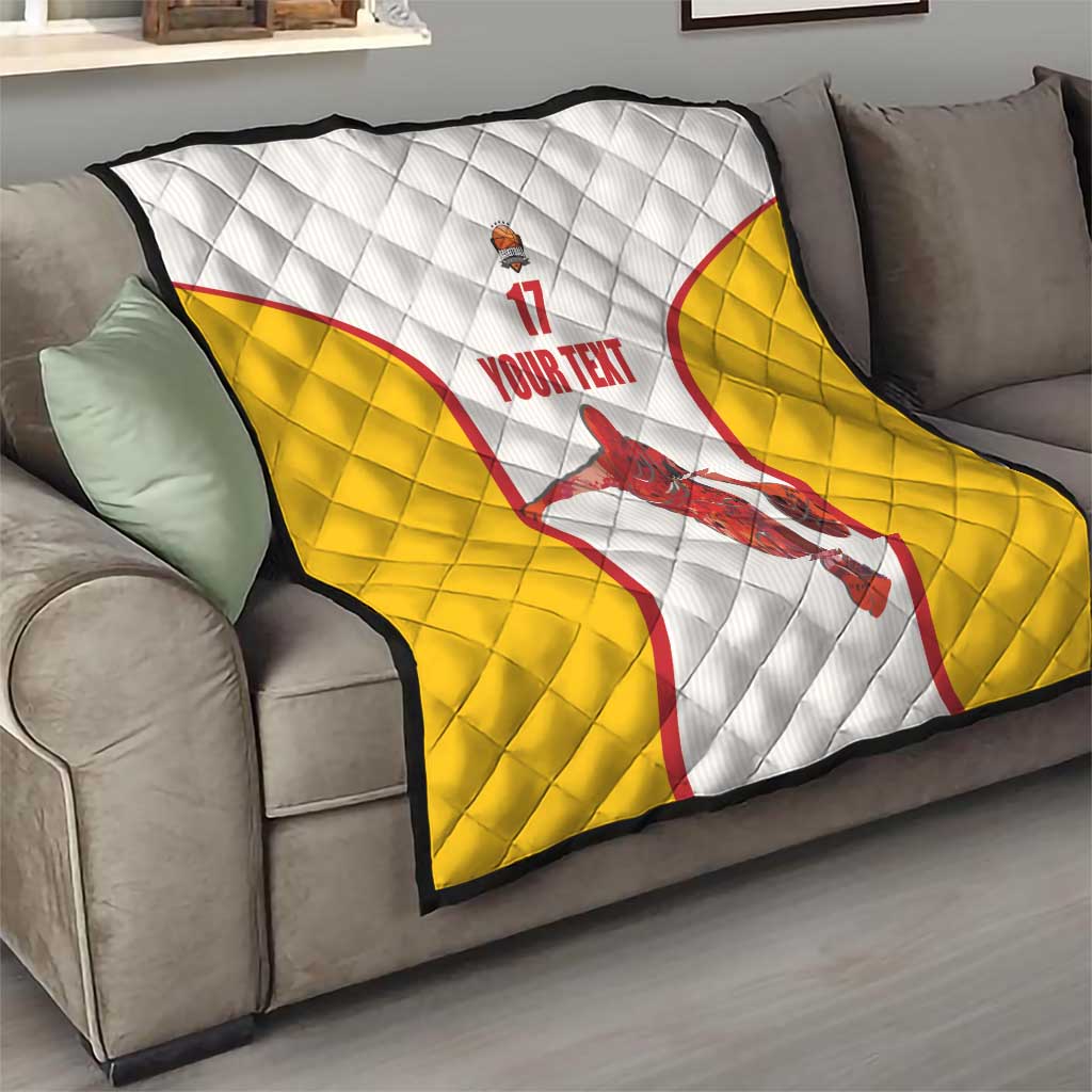 Custom Espana Basketball Spain Quilt Baloncesto Come on La Roja White Style