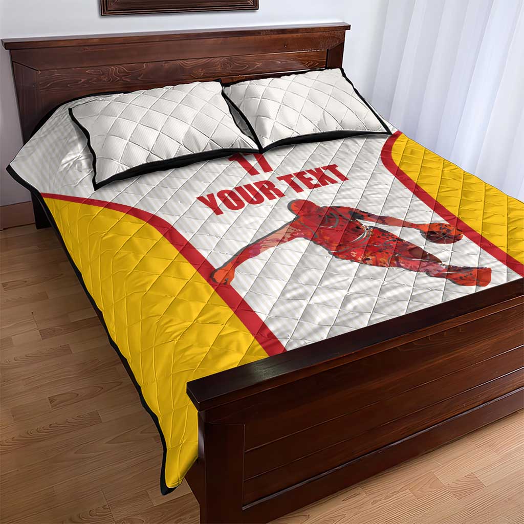 Custom Espana Basketball Spain Quilt Bed Set Baloncesto Come on La Roja White Style
