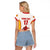 Custom Espana Basketball Spain Raglan Cropped T Shirt Baloncesto Come on La Roja White Style