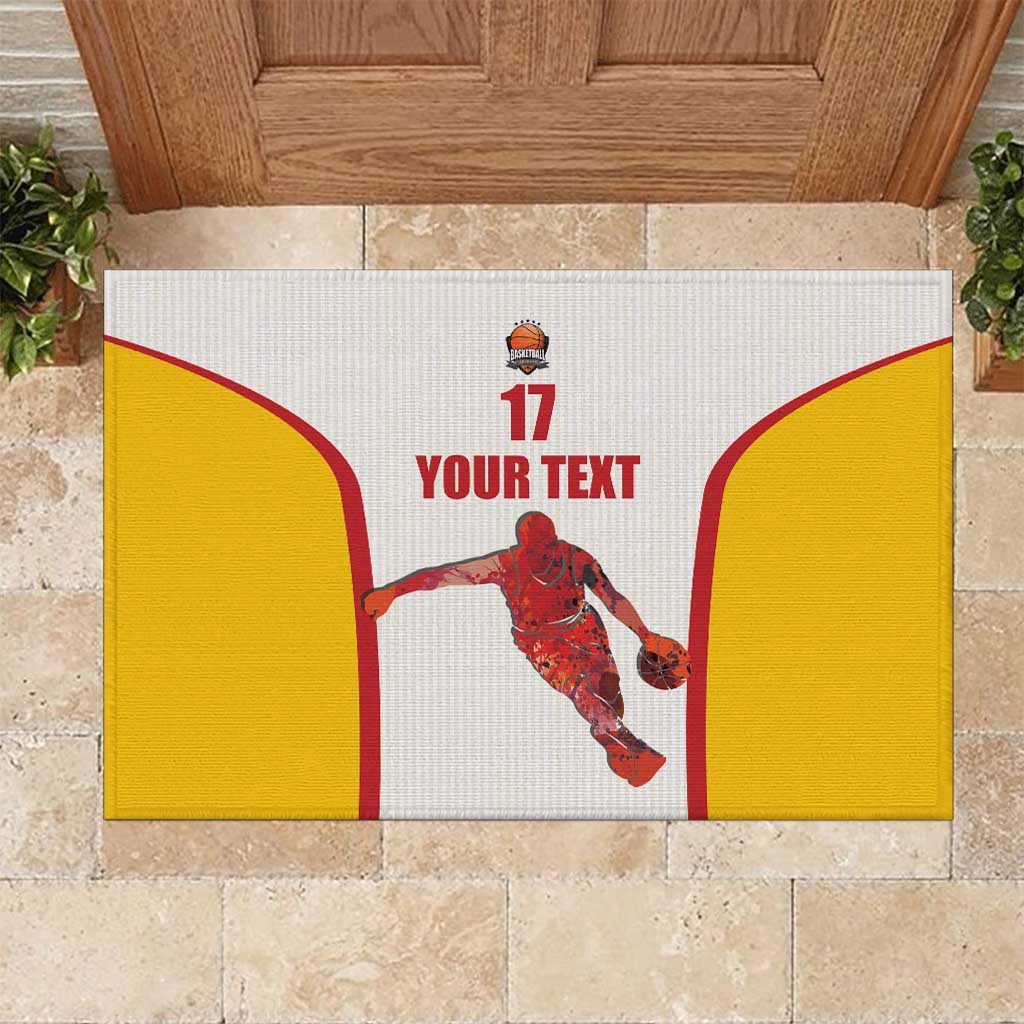 Custom Espana Basketball Spain Rubber Doormat Baloncesto Come on La Roja White Style