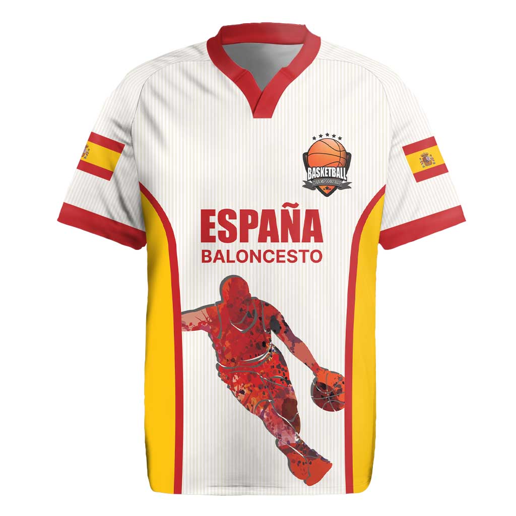 Custom Espana Basketball Spain Rugby Jersey Baloncesto Come on La Roja White Style