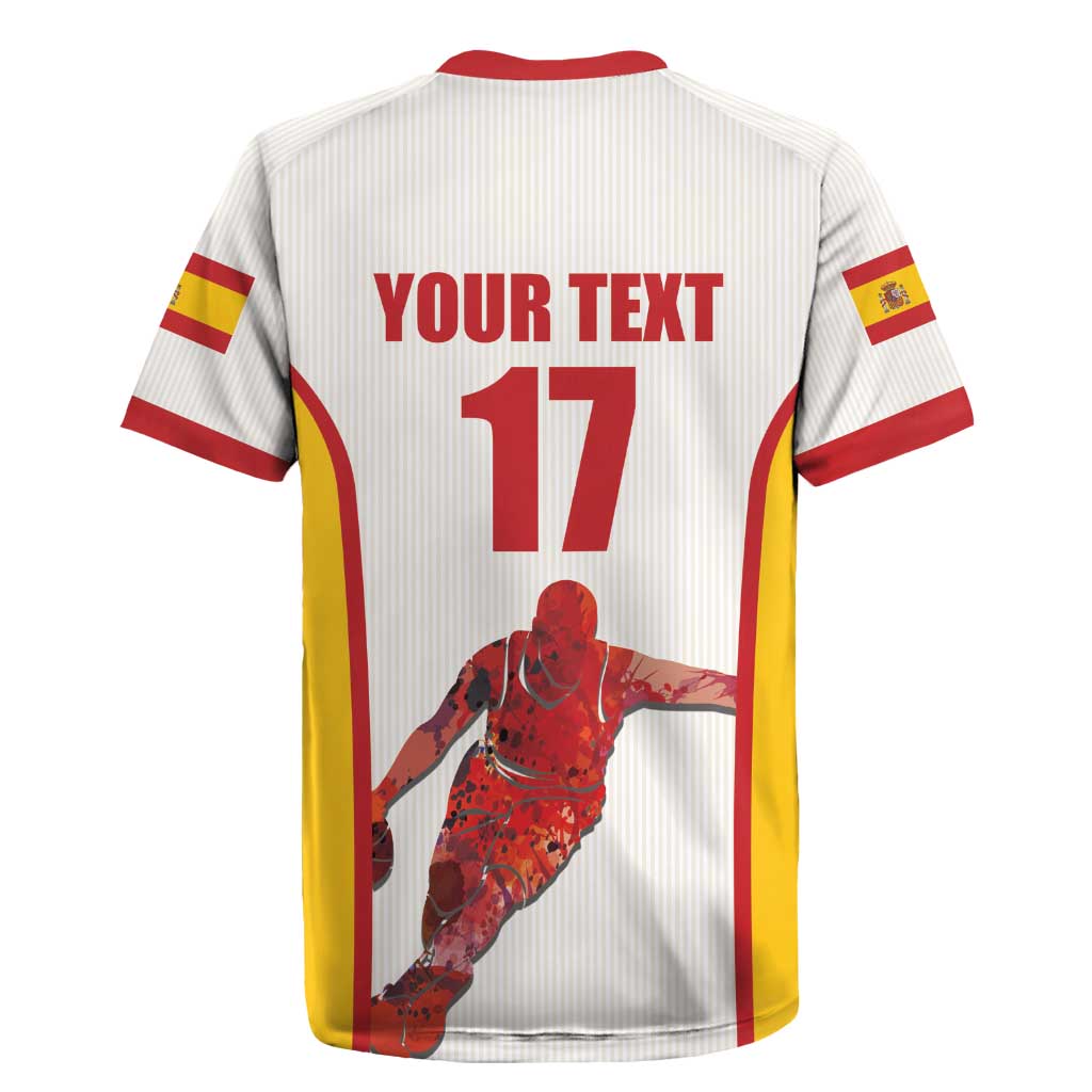 Custom Espana Basketball Spain Rugby Jersey Baloncesto Come on La Roja White Style
